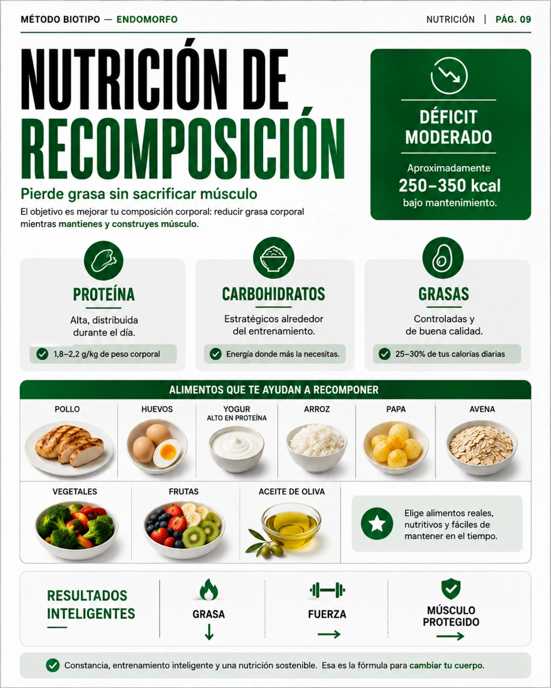 Página de nutrición del Método Endomorfo